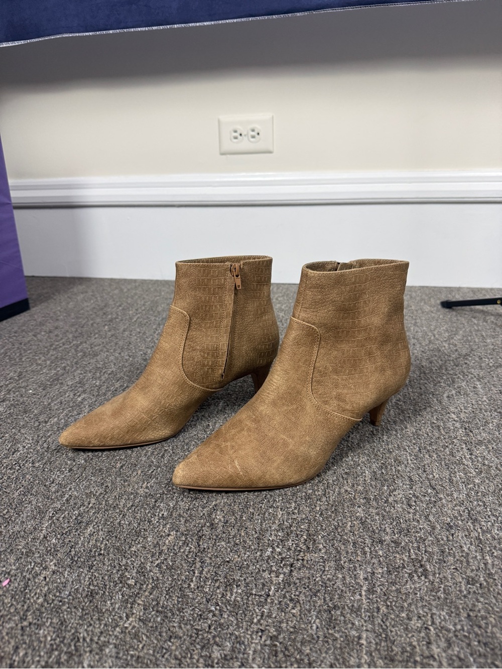 Women's Pointed-Toe Ankle Boots in Brown